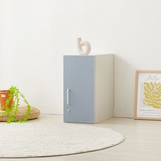 포메리트 모던에디션 상부 모듈락커장 열쇠형 600, 스카이블루, 1단