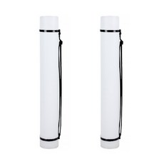 Aluvbook 彩色美術圖紙畫筒 白色, 2個