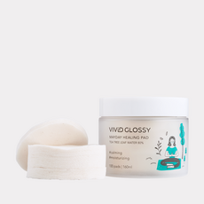 鮮豔亮光純棉化妝棉, 100件, 1個