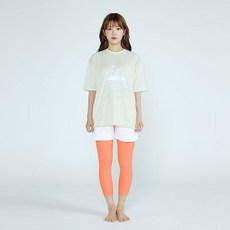 soleil 女款 Roco 寬鬆版短袖T恤 + 三分海灘褲 + 七分水上運動緊身褲 防磨衣套裝