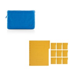 ECO Chungwoon Michelius糖果色保護套13箱+藍雲紙檔案10p套組, 藍色（案例），黃色（文件）, 1套