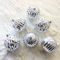 다우에프앤지 크리스마스 머큐리볼 6종 세트, 실버, 8CM / 6개입 1세트, 1개