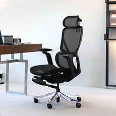 린백 컴퓨터 사무실 메쉬 회전 의자 LB255H, 블랙