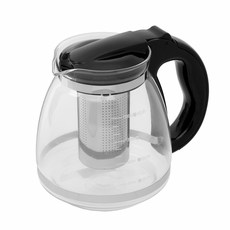 유리 찻잔 150ml 6p + 티포트 세트, 혼합색상, 1.5L, 1개