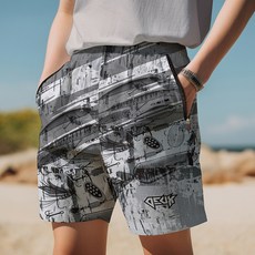 杜斯釣魚 五分釣魚短褲, NP-14, 混合色