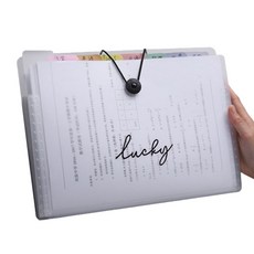 cleanis 5格透明文件夾, 幸運, 1個