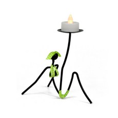 Templiy 燭臺 拿著蠟燭的少女, 綠色