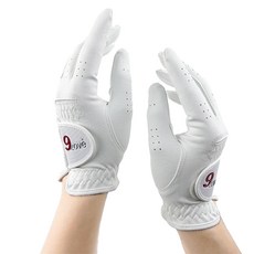 나인러브 여성용 극세사 골프장갑 양손착용, 화이트, 1세트