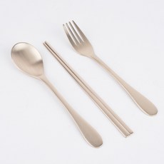 SURASANG 兒童銅製湯匙+叉子組, 金色, 1套, 湯匙 + 筷子 + 叉子