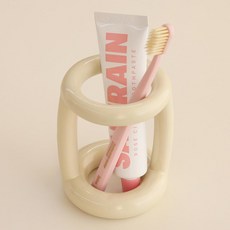 Dalsnail Living 圓滾滾牙刷架 L, 乳白色, 1個