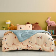 모던하우스 아동용 베어프렌즈 모달 포근 차렵이불, 옐로우