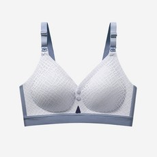 雙色鬆緊帶鈕釦型哺乳內衣