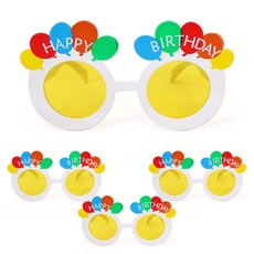 派對生日氣球眼鏡, 混合色, 4個