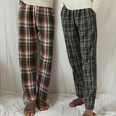 Terrawood 經典棉質刷毛格紋睡褲 C型 2件組