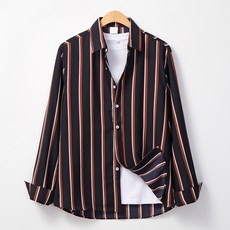 Raymon 男款 Donpe 條紋拼色翻領襯衫