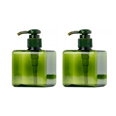 마켓A 사각 250ml 펌프 멀티 공병, 2개, 그린