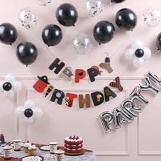 開派對 手動打氣筒 隨機出貨 + 生日派對 亮片 角色扮演 氣球套組 海盜, 1套, 混和顏色