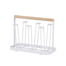 MONACO OLIVE 木古董杯高級乾燥架, 白色的, 1個