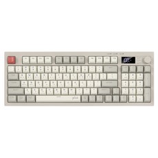 지클릭커 오피스프로 사일런스 M RGB 풀윤활 무소음 RC1 94키 무선 블루투스 LCD 키보드, Retro Cappuccino, WK50, 제조사축