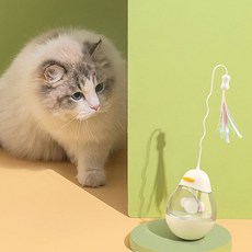 Nuri Pet 不倒翁貓玩具, 1個, 白色