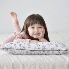 ahtty blanc 兒童棉質枕芯枕套組, 白道奇, 1組