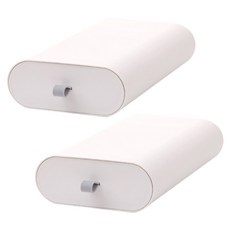 Market Plan 馬卡龍滑動式抽屜 大 2入 + 黏著膠帶 2入, 白色, 1個