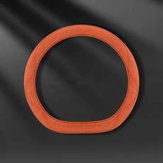 Ez2mk 차량용 사계절 스타일리쉬 핸들커버 D형 MS-410, 엠마오렌지