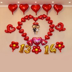 情人節告白氣球套組 15號, 混色, 1套