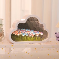 感性雲朵鬱金香鏡子小夜燈, 閃耀光芒