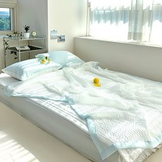 루시드슬립 국내 제조 시원보송 오션 시어서커 여름 홑이불시원보송 홑이불, 베이비 블루