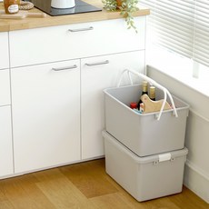 BONOHOUSE Monica 手提式收納箱, 2個, 灰色