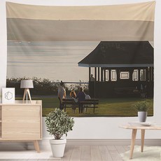 더플로우커머스 편안함을 주는 힐링 풍경 홈인테리어 태피스트리, L