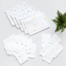 moms nature 嬰幼兒待產用品 竹纖維基本款布尿布 5入 + 經典紗布手帕 10入 + 經典壓紋手帕 5入 套組