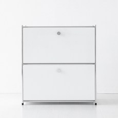 마켓비 심플리 2단 수납장 BC651, 퓨어화이트