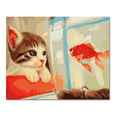 ADICO DIY 畫魚和小貓 PEE14, 混色