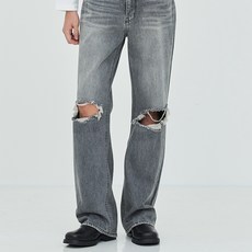 페이탈리즘 남성용 와일드 디스트로이드 와이드 핏 면 바지 #0267