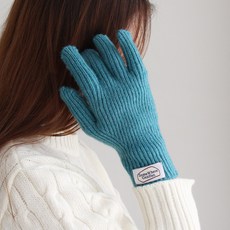 바비수 여성용 다쥬 라벨 포인트 터치 손가락 장갑