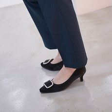 큐빅장식 새틴 펌프스 힐 5cm SPA9503