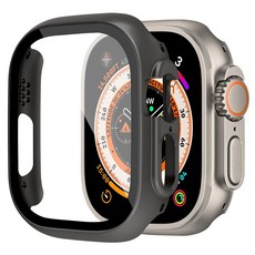 이츠라이프 9H 강화유리 풀커버 스마트 워치 액정보호 케이스, 그레이, 1개