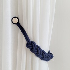 프리바토우 로럴 월계관 마그네틱 자석 타이백, 네이비, 2개