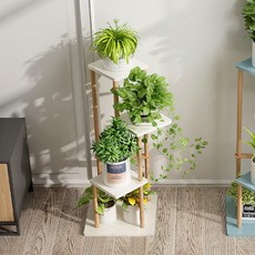 EVER HOUSE 簡約木質陽台花盆整理架, A型, 3段