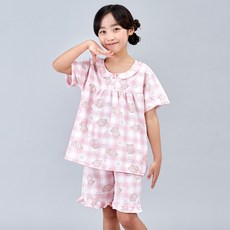 폭스클럽 아동용 써니베어 시어서커 반팔 잠옷 상하의 세트