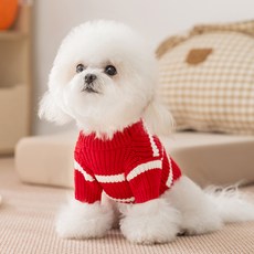 아티펫 심플 라인 줄무늬 스웨터, 레드, 1개