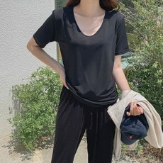 Lindashop 女款Sedri飄逸V領T恤 T7216K16