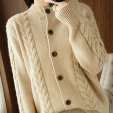 더시럽 여성용 베이직 세르 단색 가디건