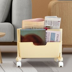 BONOHOUSE 基本款雙層書本推車, 奶油色, 1個