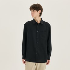 마인드브릿지 남녀공용 린넨라이크 세미오버핏 셔츠 M1WS3120