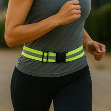 앙멧 야간 스포츠 빛 반사 러닝 벨트, 그린, 1개