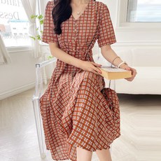 Lusida Annie 涼感傘襬連身裙, 棕色