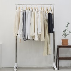Bandi&Home 鐵製移動式時尚衣架 900 ver2.0, 白色
